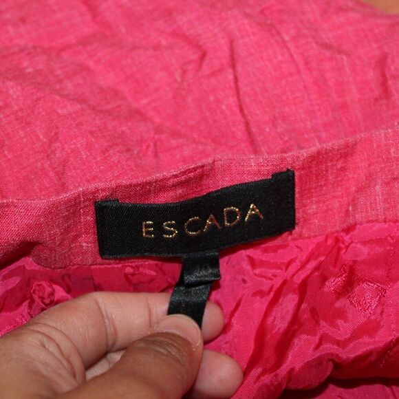 Escada Pink fucshia Side Zipper Straight Mini Skirt Women's Size 40 ( medium ) - Picture 3 of 8